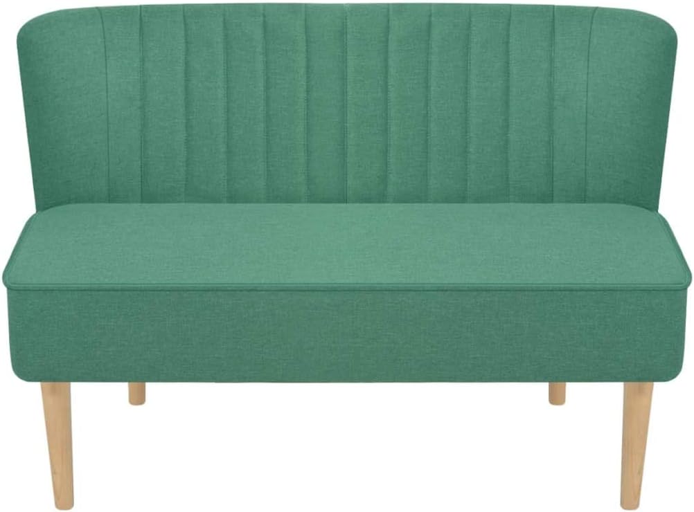 Divano a 2 Posti in Tessuto Divano in Stoffa Divano da Salotto e Soggiorno Moderno 117x55£¬5x77 cm Piedini in Legno Arredo per Salotto