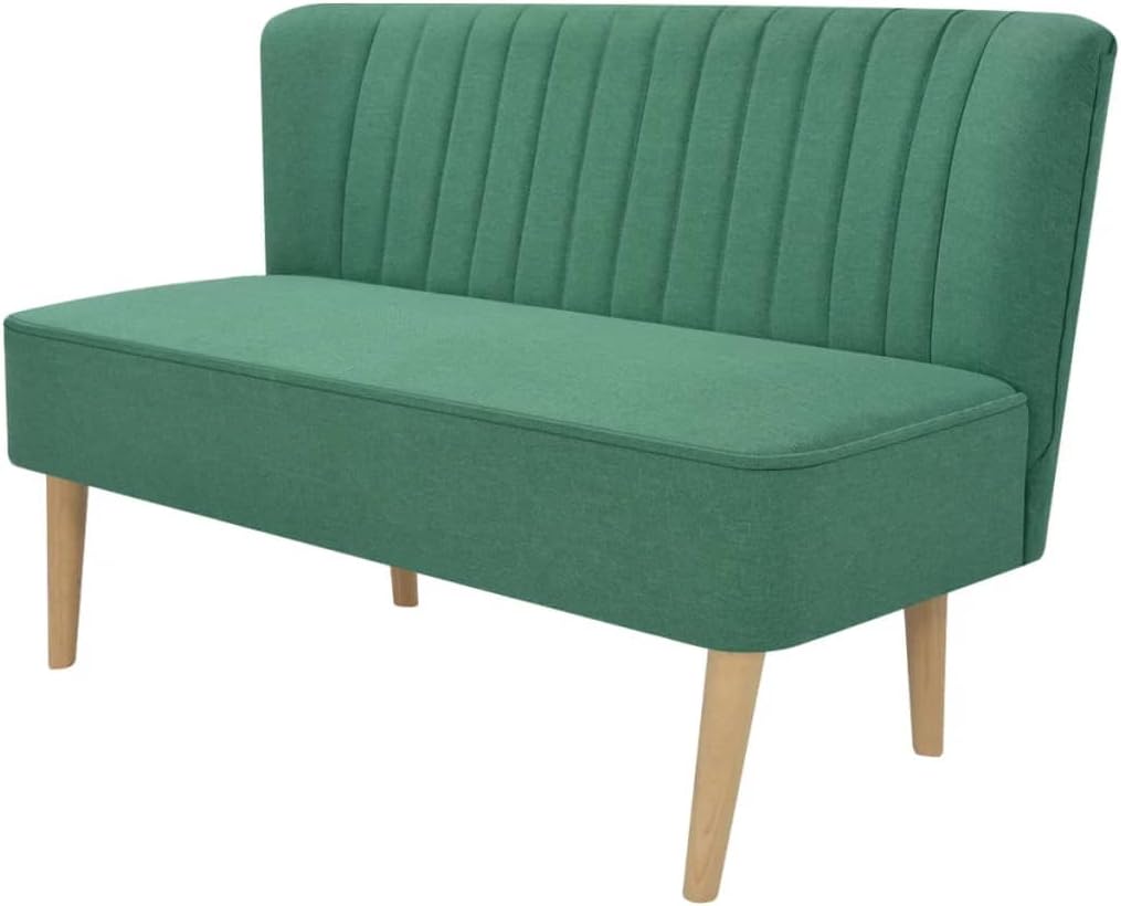 Divano a 2 Posti in Tessuto Divano in Stoffa Divano da Salotto e Soggiorno Moderno 117x55£¬5x77 cm Piedini in Legno Arredo per Salotto